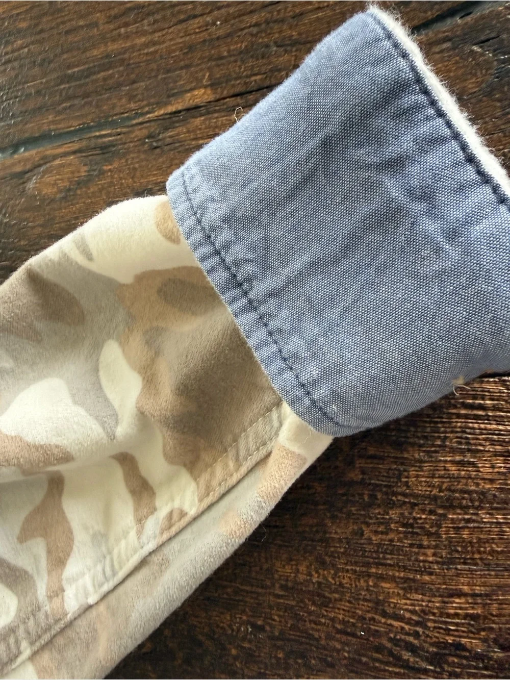 L.L. Bean Women’s Neutral Camo Button-Down Shirt